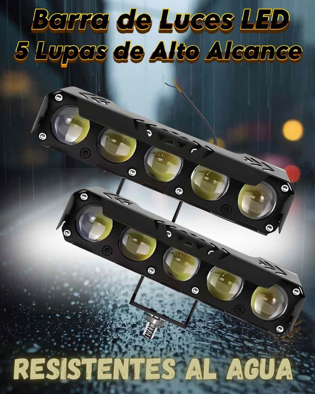 Faros Led Potente Ambar 2 en 1