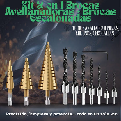 Kit de Brocas Escalonadas
