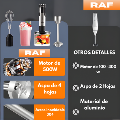 Licuadora de Mano Potente 4 en 1 RAF